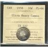 Image 1 : 1958 10¢ ICCS PL66 Ultra Heavy Cameo.
