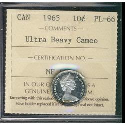 1965 10¢ ICCS  PL66 Ultra Heavy Cameo