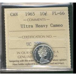 1965 10¢ ICCS PL66 Ultra Heavy Cameo.