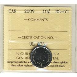 2009 Logo 10¢ ICCS MS65