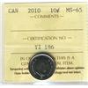 Image 1 : 2010 Logo 10¢ ICCS MS65