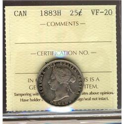 1883H 25¢ ICCS VF20