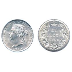 1892 25¢ ICCS MS63.   Another fully lustrous Victorian example in High grade.