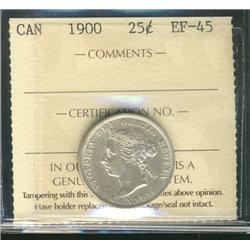 1900 25¢ ICCS EF45.