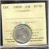 Image 1 : 1902H 25¢ ICCS AU50, brilliant and lustrous.
