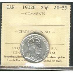 1902H 25¢ ICCS AU55.