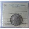 Image 1 : 1907 25¢ ICCS MS64.  Attractive tones and lustre.