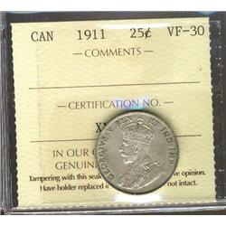 1911 25¢ ICCS VF30