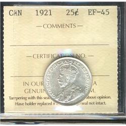 1921 25¢ ICCS EF45.