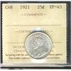 Image 1 : 1921 25¢ ICCS EF45.