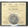 Image 1 : 1951 25¢ Low Relief ICCS PL64.
