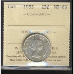 1955 25¢ ICCS MS65