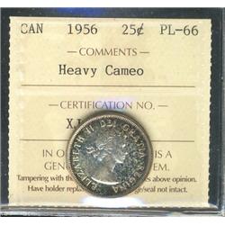 1956 25¢ ICCS PL66 Heavy cameo.