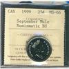 Image 1 : 1999 25¢ September Mule ICCS MS66 NBU.