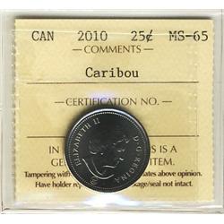 2010 Logo Caribou 25¢ ICCS MS65