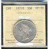 Image 1 : 1871H 50¢ ICCS VF30.