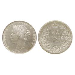 1872H 50¢ A/V ICCS XF45. Full white issue.  A scarce variety seldom offered.