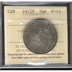 1872H 50¢ ICCS F15.