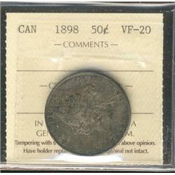 1898 50¢ ICCS VF20.