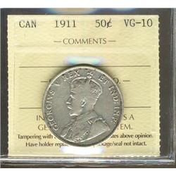 1911 50¢ ICCS VG10