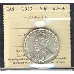 1929 50¢ ICCS AU58.