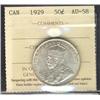 Image 1 : 1929 50¢ ICCS AU58.