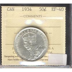 1934 50¢ ICCS EF40.