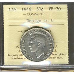 1946 Design 50¢ ICCS VF30