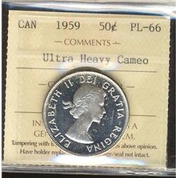 1959 50¢ ICCS PL66 Ultra Heavy cameo.