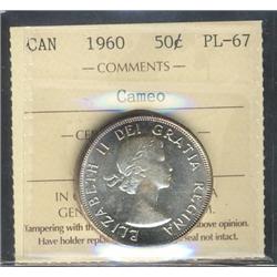 1960 50¢ ICCS PL67 Cameo.
