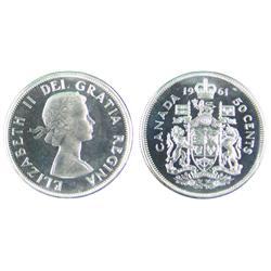 1961 50¢ ICCS PL67 Heavy Cameo.  Blast white and Pristine eye appeal.