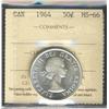 Image 1 : 1964 50¢ ICCS MS66.  Gem full white issue.
