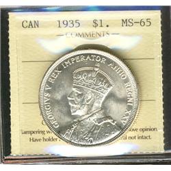 1935 $1 ICCS MS65, nice example
