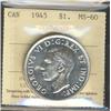 Image 1 : 1945 $1 ICCS MS60.