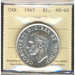 1945 $1 ICCS MS60.