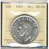 Image 1 : 1945 $1 ICCS MS60.