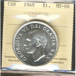 1949 $1 ICCS MS66.