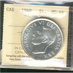 1949 $1 ICCS MS66.