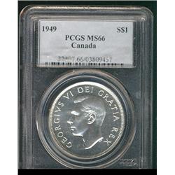 1949 $1 PCGS MS66.