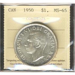 1950 $1 ICCS MS65.