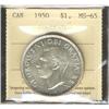 Image 1 : 1950 $1 ICCS MS65.