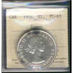 1954 $1 ICCS PL65 Cameo.