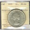 Image 1 : 1955 $1 Arnprior w/die Brk ICCS MS64.