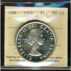 1956 $1 ICCS MS64, brilliant.  Scarce.