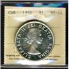 Image 1 : 1956 $1 ICCS MS64, brilliant.  Scarce.