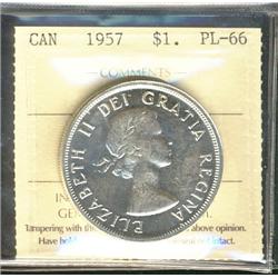 1957 $1 ICCS PL66, fully white and brilliant.
