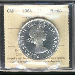 1964 $1 ICCS PL66 Heavy Cameo.