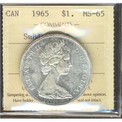 1965 $1 SmBds Ptd 5 ICCS MS65.