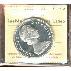 1965 Lg. Beads Pointed (Var.4)  $1 ICCS PL66 Heavy Cameo, fully white and brilliant.