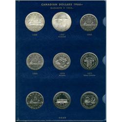 Date set, 1966 to 1982.  Includes all dates from 1966 to 1982.  Silver coins are MS60 and nickel dol